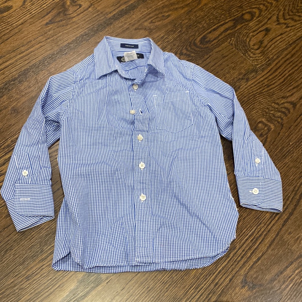 Crewcuts button down collared shirt size 3